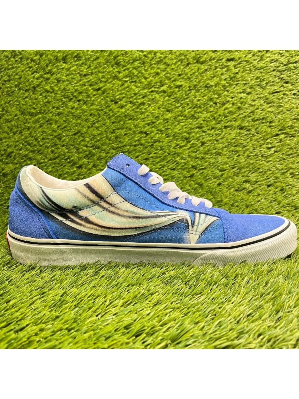 Vans Old Skool Warp Nebulas Blue Chrome Mens Size 12 Athletic Shoes Sneakers